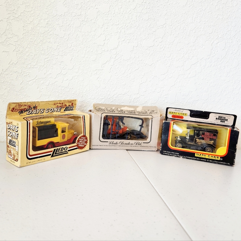 Lot of 3 Lledo by Days Gone Toy Trucks Bundle
